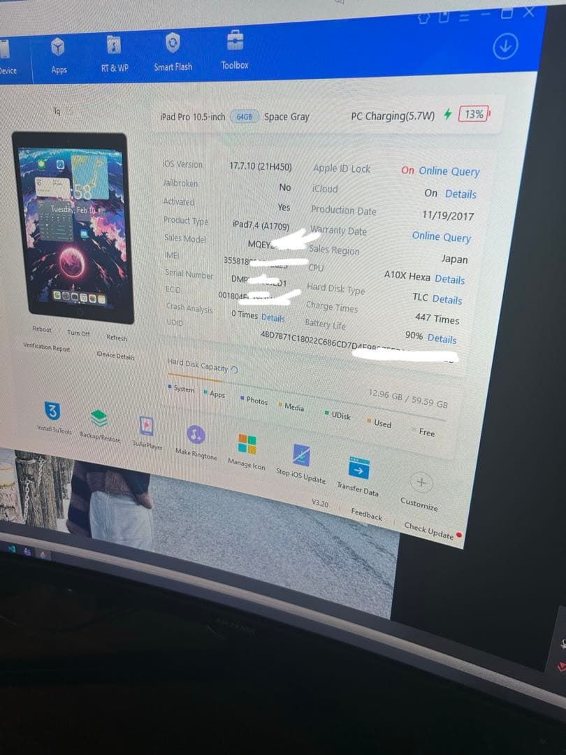 iPad pro 10.5inchi 本体 ,Apple Pencilキーボード