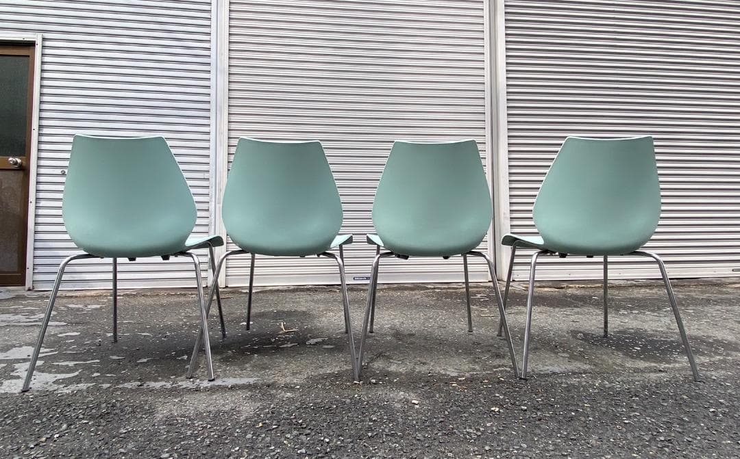 A329◆kartell MAUI◆カルテル マウイ チェア 4脚 ペールブルー