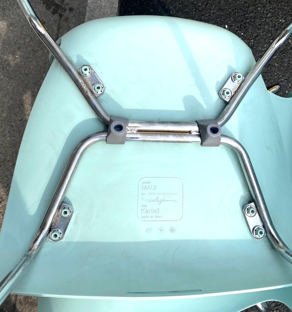 A329◆kartell MAUI◆カルテル マウイ チェア 4脚 ペールブルー