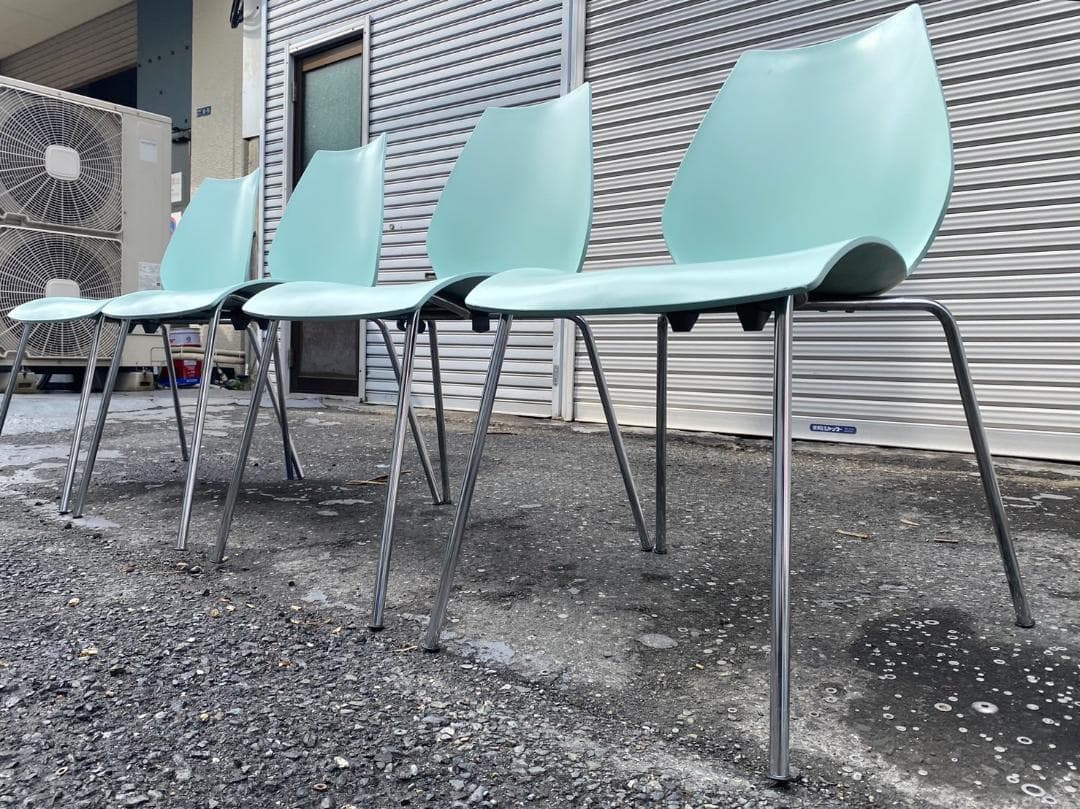 A329◆kartell MAUI◆カルテル マウイ チェア 4脚 ペールブルー