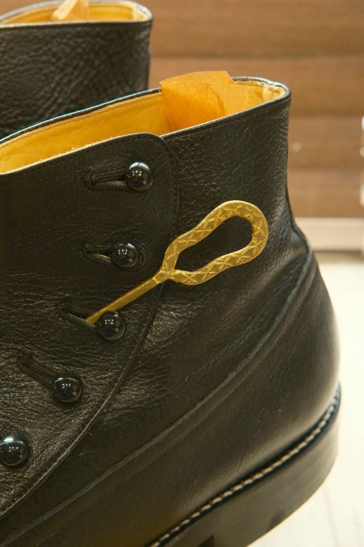 靴 PICKER CLOTHING BUTTON BOOTS 8 1/2 BLK