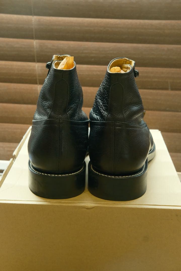 靴 PICKER CLOTHING BUTTON BOOTS 8 1/2 BLK