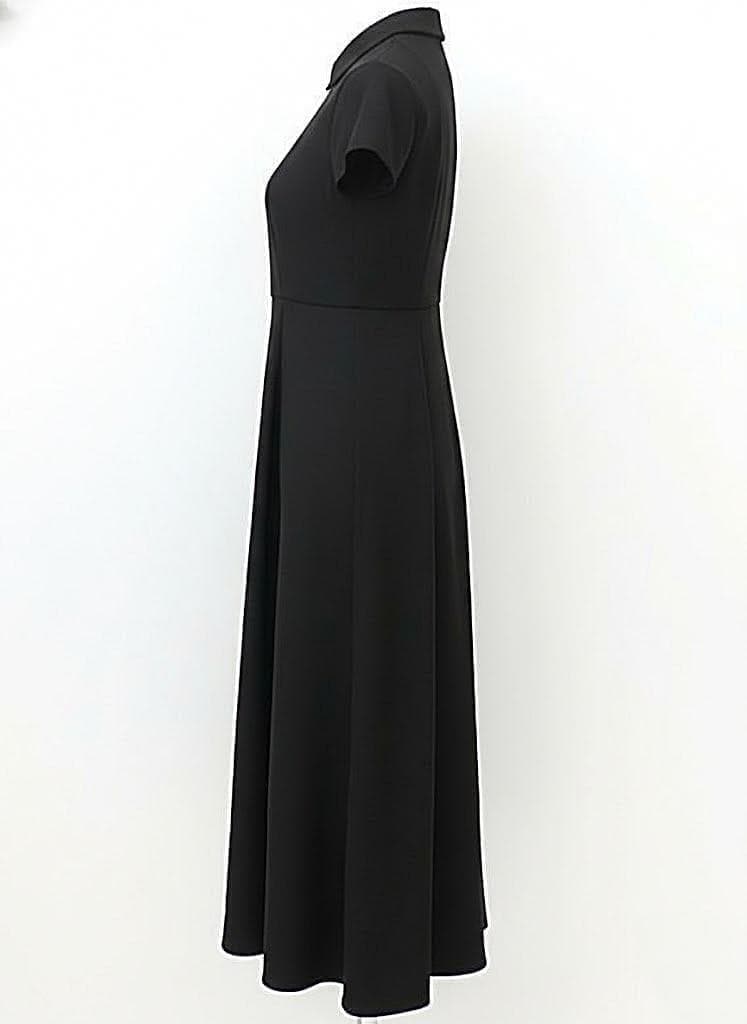 極美品 約9万円 YOKOCHANヨーコチャン フレンチ襟付ロング ワンピ40