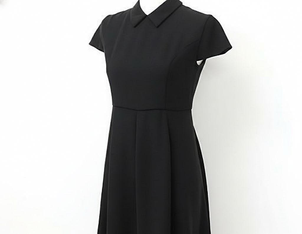 極美品 約9万円 YOKOCHANヨーコチャン フレンチ襟付ロング ワンピ40