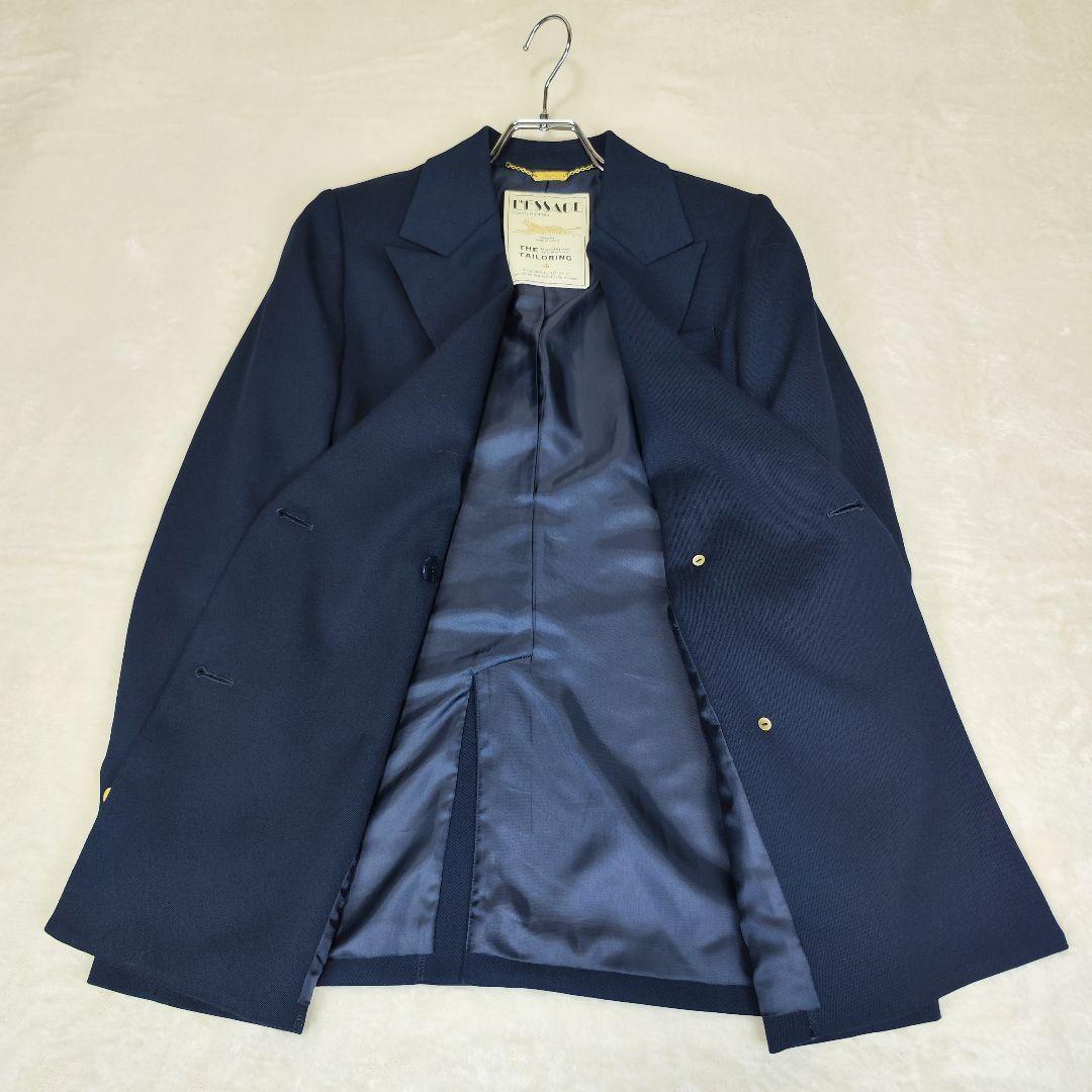 ジャーナルスタンダードレサージュ ネイビー ウール トリコチンジャケット
