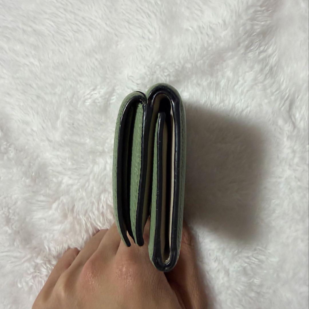 ロエベ 三つ折財布 グリーン