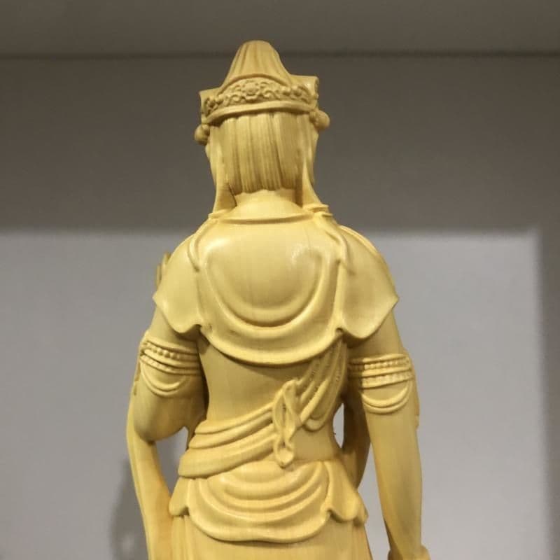 仏像 仏教美術 自在大勢至観音菩薩像 木の雕刻品 木彫り仏像 職人手作り