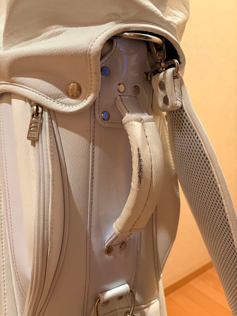 ゴルフ muningwear キャディバッグ ホワイト