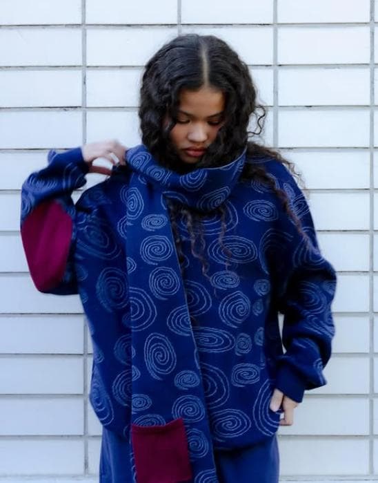 小物 sol soonerorlater Sparkling Scarf NAVY