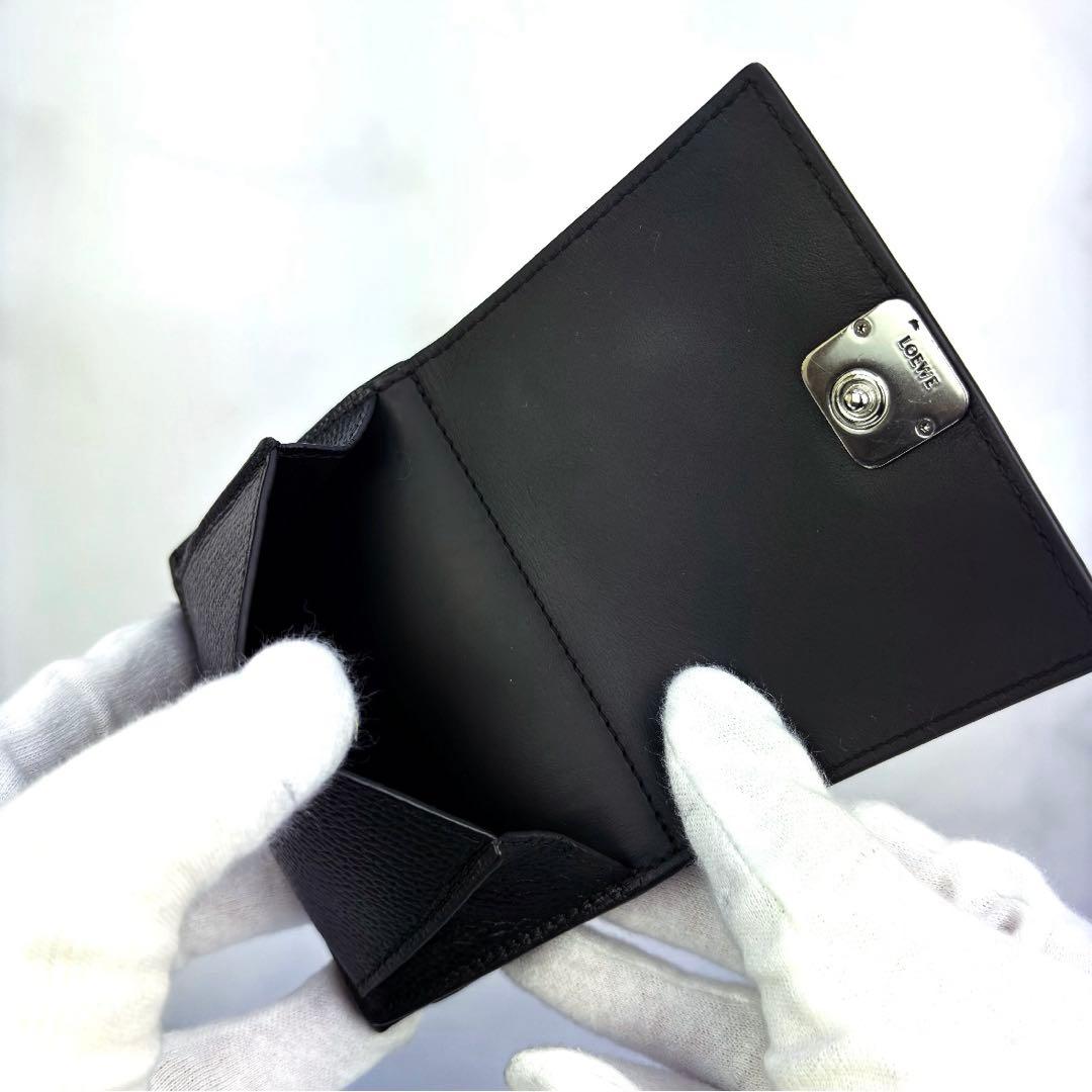 【正規品✨】LOEWE アナグラム トライフォールド ウォレット三つ折り財布
