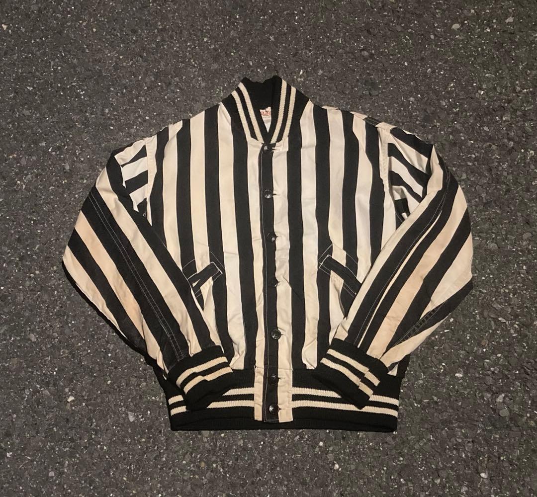 ね*様 50s 60s Rawlings ボタンスタジャンストライプ スタジャン