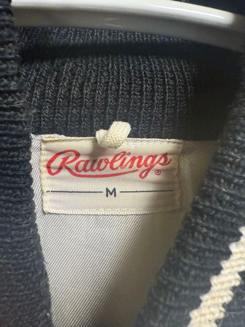 ね*様 50s 60s Rawlings ボタンスタジャンストライプ スタジャン