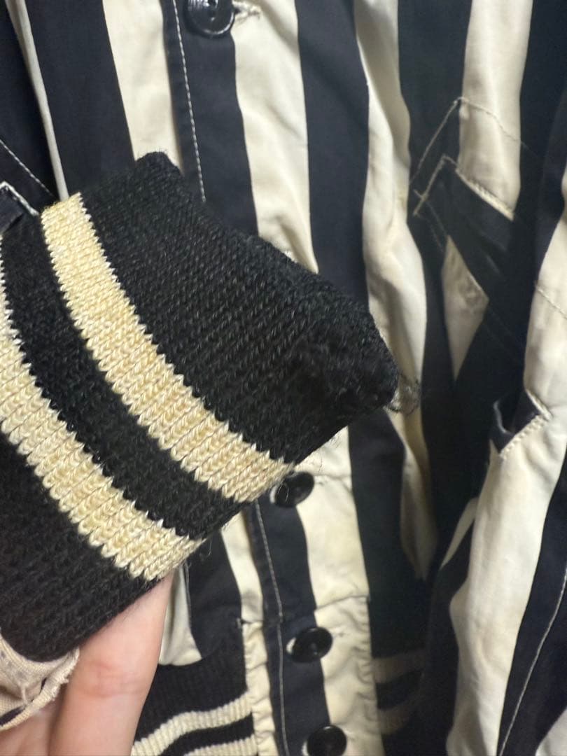 ね*様 50s 60s Rawlings ボタンスタジャンストライプ スタジャン