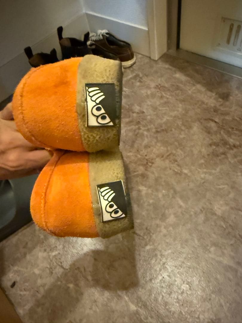 last resort abオレンジ スエード モカシン