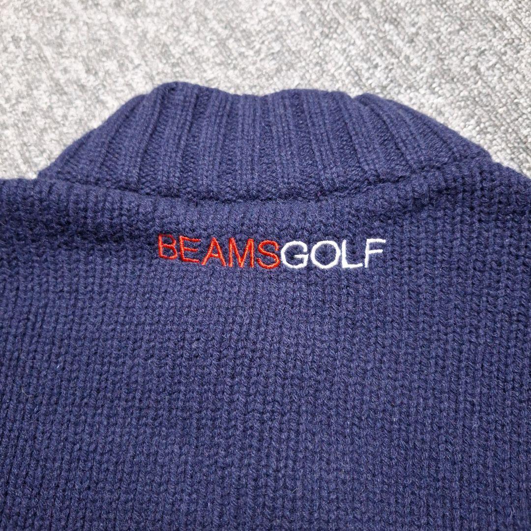 BEAMSGOLF ビームスゴルフ　ブルゾン　カーディガン　ネイビー　紺色　S
