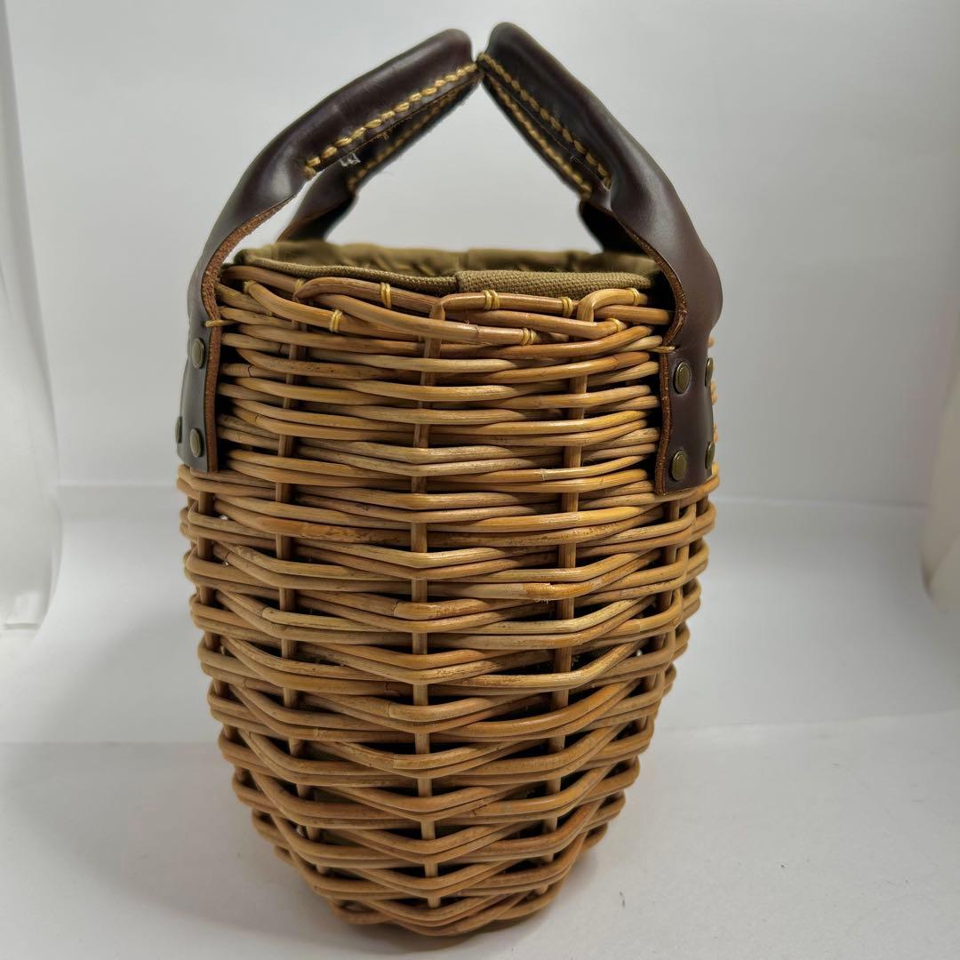 【極美品✨️】エバゴス カゴバッグ ハンドバッグ 被せ付き