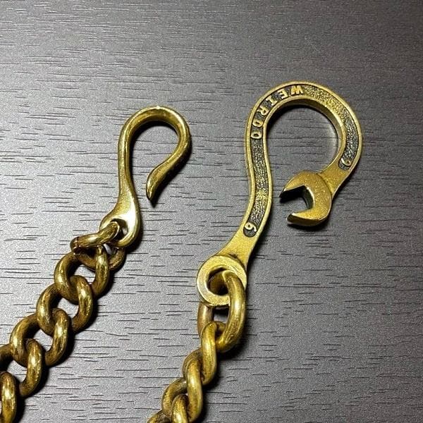 希少 WEIRDO スパナウォレットチェーン ブラス製ゴールド GLADHAND