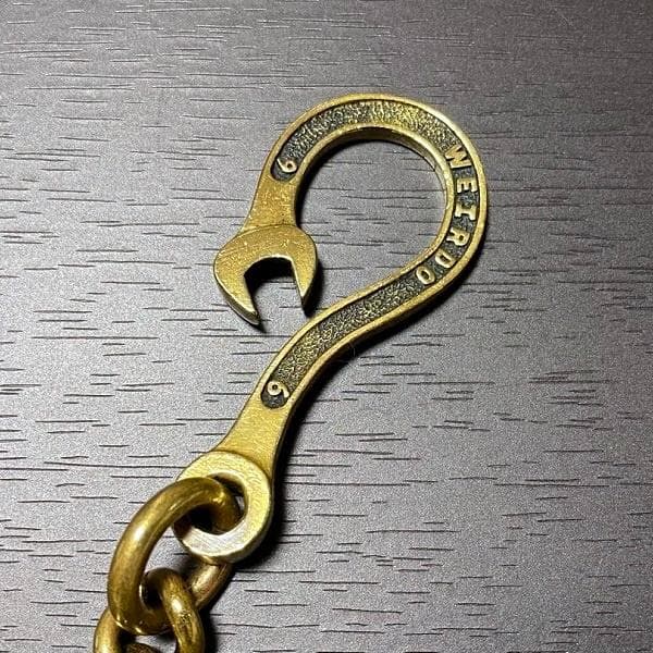 希少 WEIRDO スパナウォレットチェーン ブラス製ゴールド GLADHAND