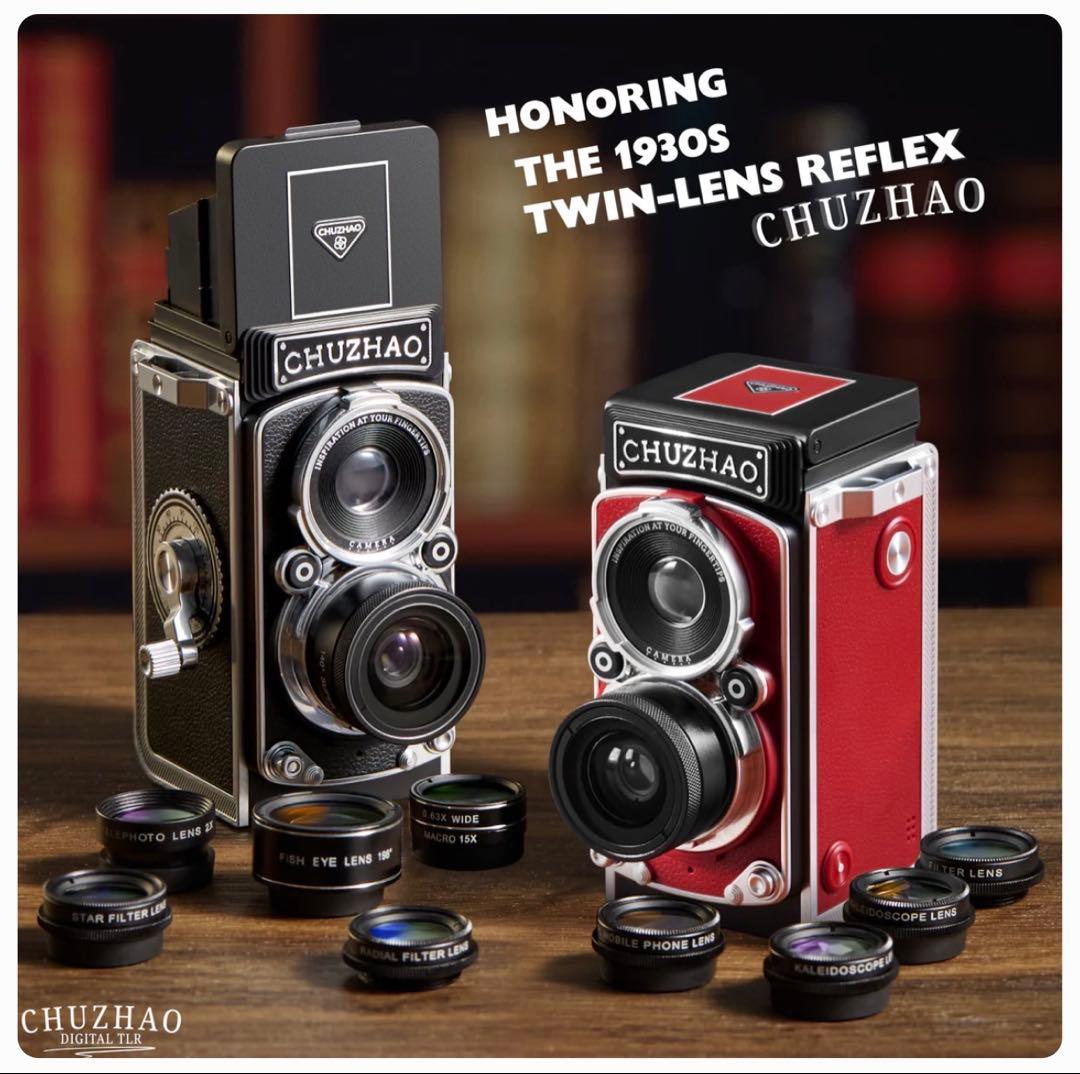 【値下げ】CHUZHAO 二眼レフカメラ レッド