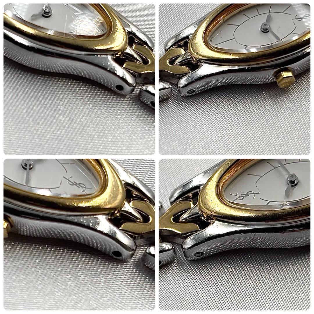 稼働品 イヴサンローラン 腕時計 レディース オーバル バングルウォッチ y2k