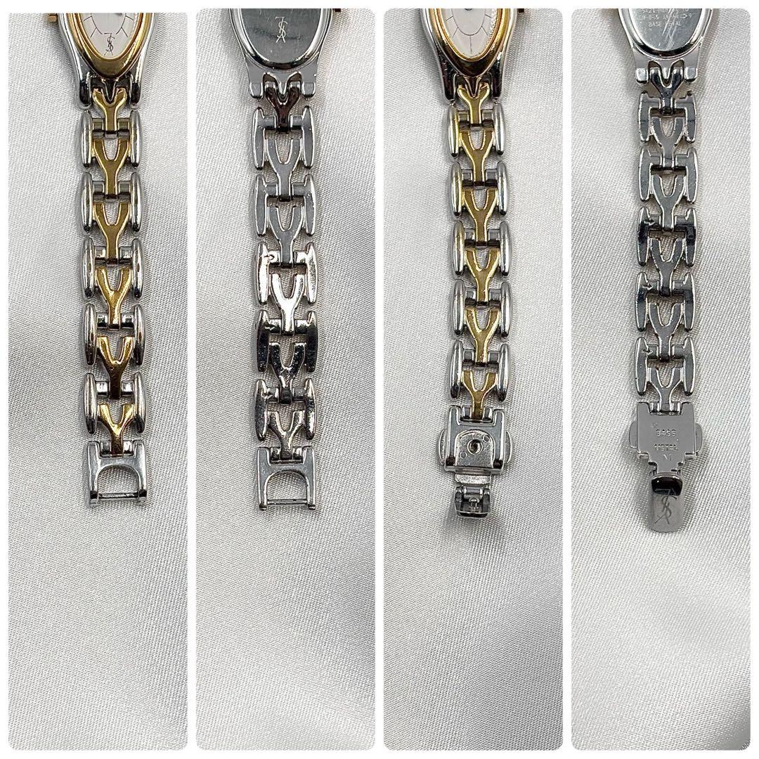 稼働品 イヴサンローラン 腕時計 レディース オーバル バングルウォッチ y2k