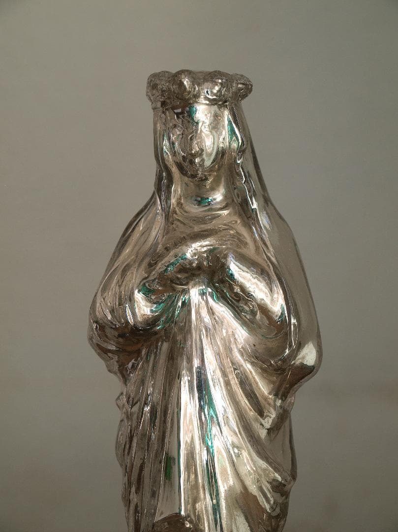 フランス 聖母マリア像 マーキュリーガラス 無原罪の御宿り 水銀ガラス/J426