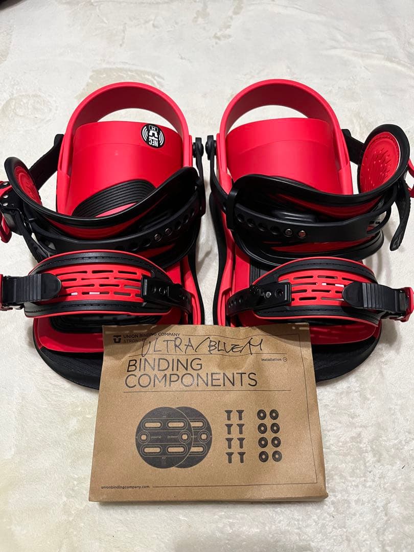UNION ULTRA BLEAM スノーボード ビンディング レッド/ブラック