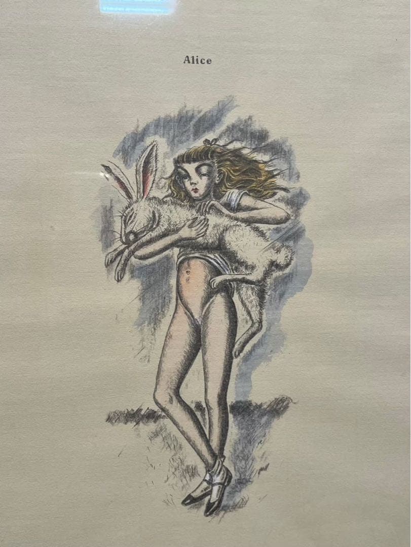 金子國義 リトグラフ 手彩色17/35 額装済