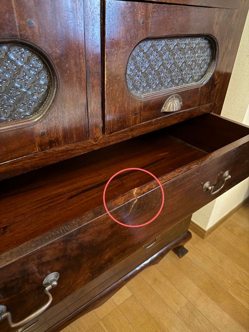 アンティーク木製タンス 5引き出し