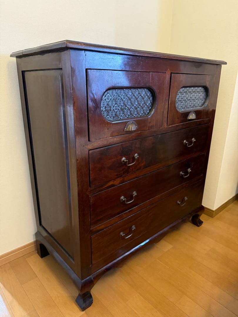 アンティーク木製タンス 5引き出し