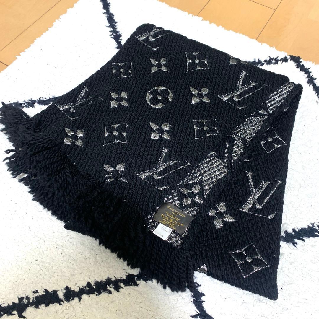 極美品 LOUIS VUITTON ルイヴィトン ロゴマニア マフラー