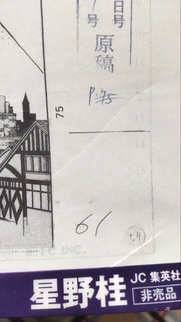 D.Gray-man 複製原稿　非売品　Dグレ　星野桂