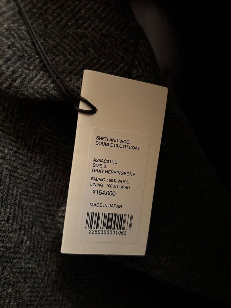 新品 AURALEE 25AW SHETLAND WOOL COAT 3