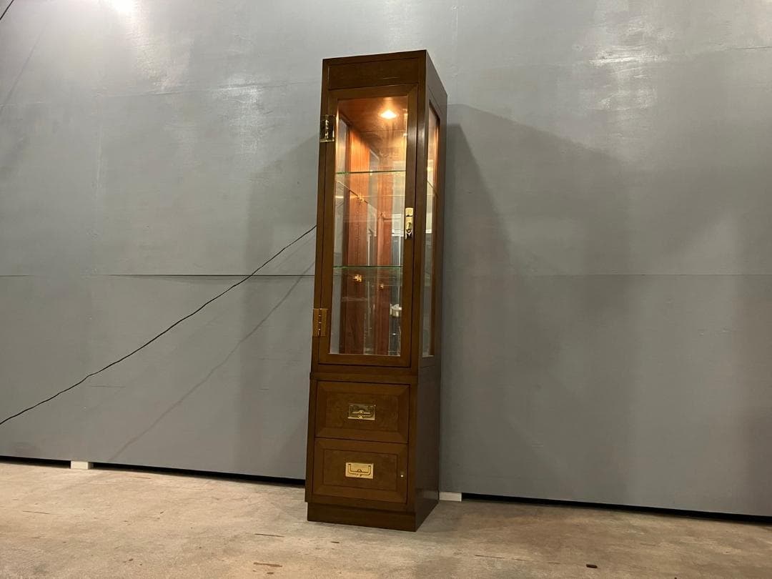 美品『domani』ドマーニ 飾棚 キャビネット コレクションケース 右開き