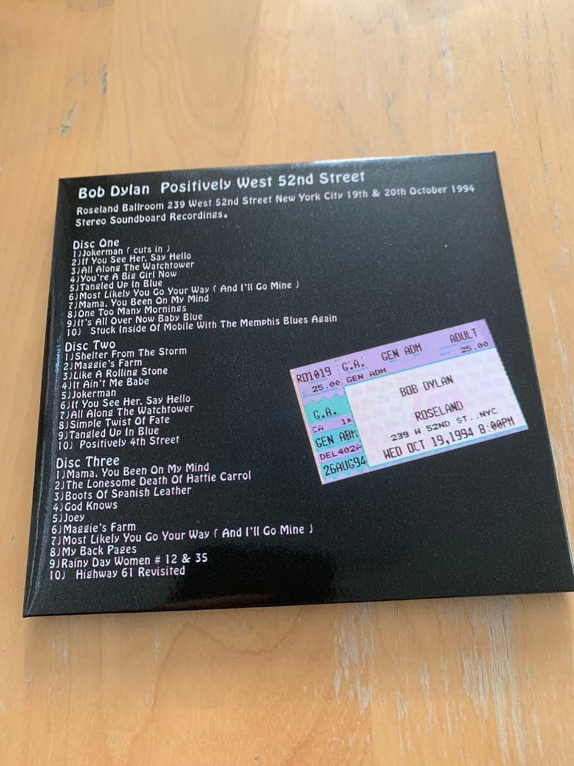 洋楽 Bob Dylan Positively West 52nd Street