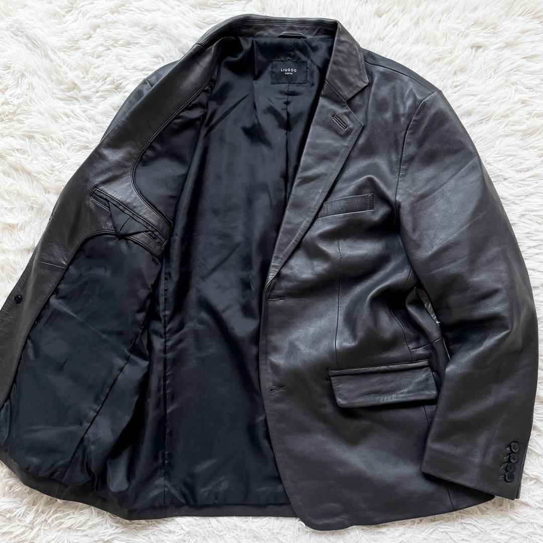 極美品 XLサイズ LIUGOO TOKYO シープスキンテーラードジャケット