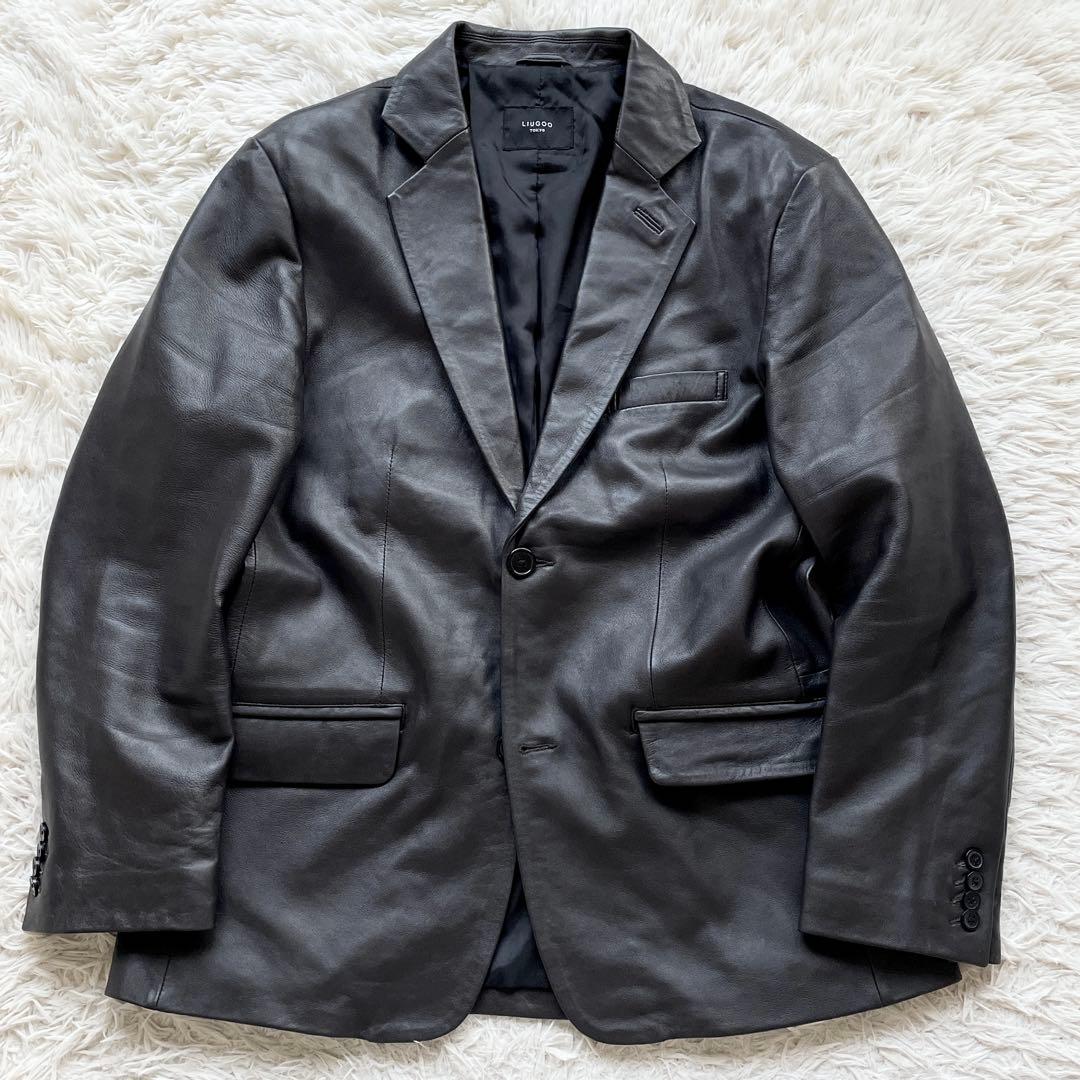極美品 XLサイズ LIUGOO TOKYO シープスキンテーラードジャケット