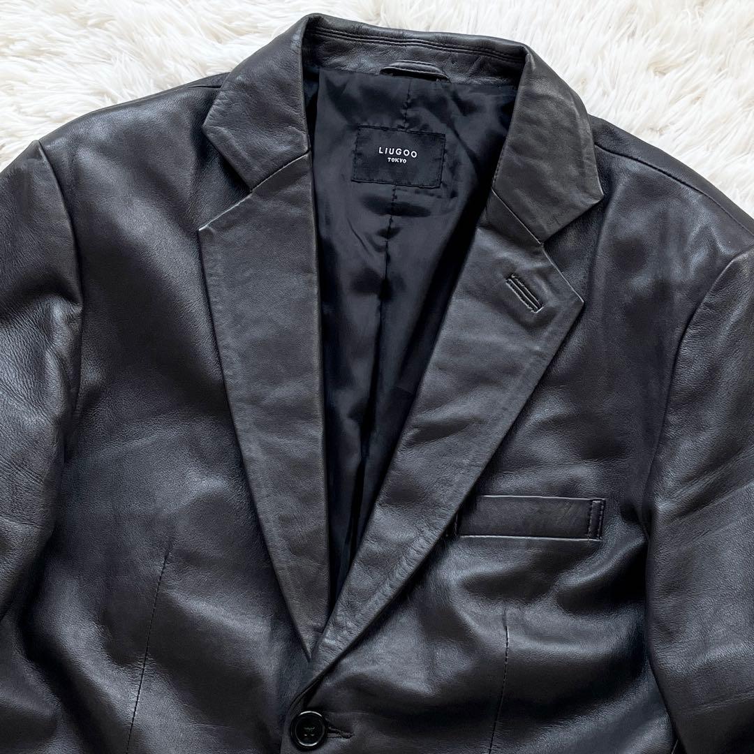 極美品 XLサイズ LIUGOO TOKYO シープスキンテーラードジャケット