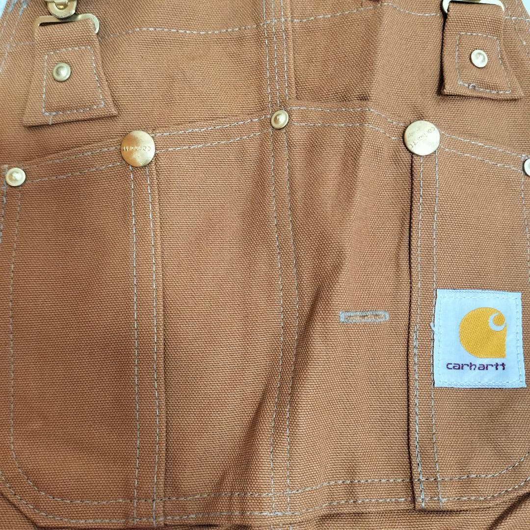 専用USA製 Carhartt オーバーオール W36 キャメル キルティング
