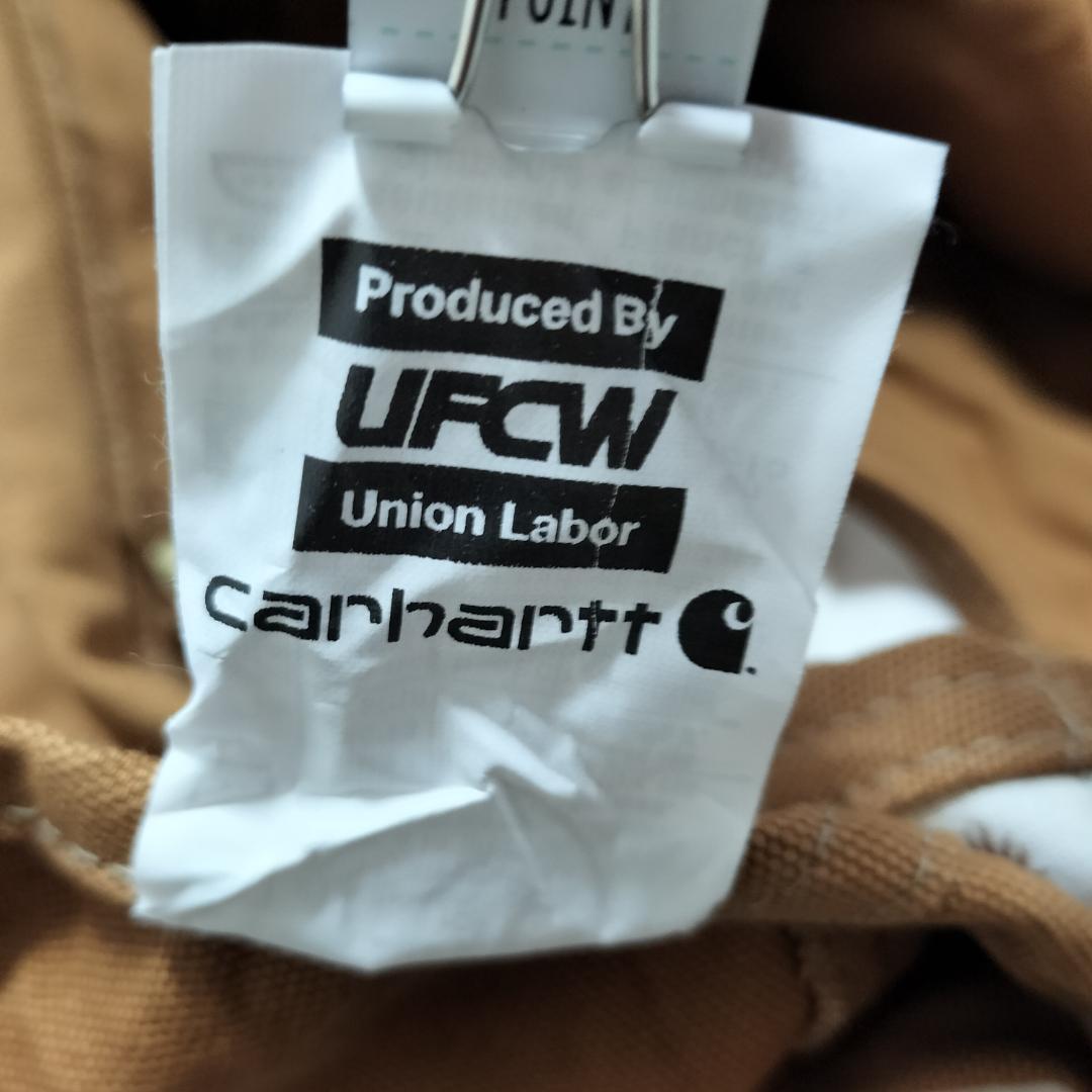専用USA製 Carhartt オーバーオール W36 キャメル キルティング