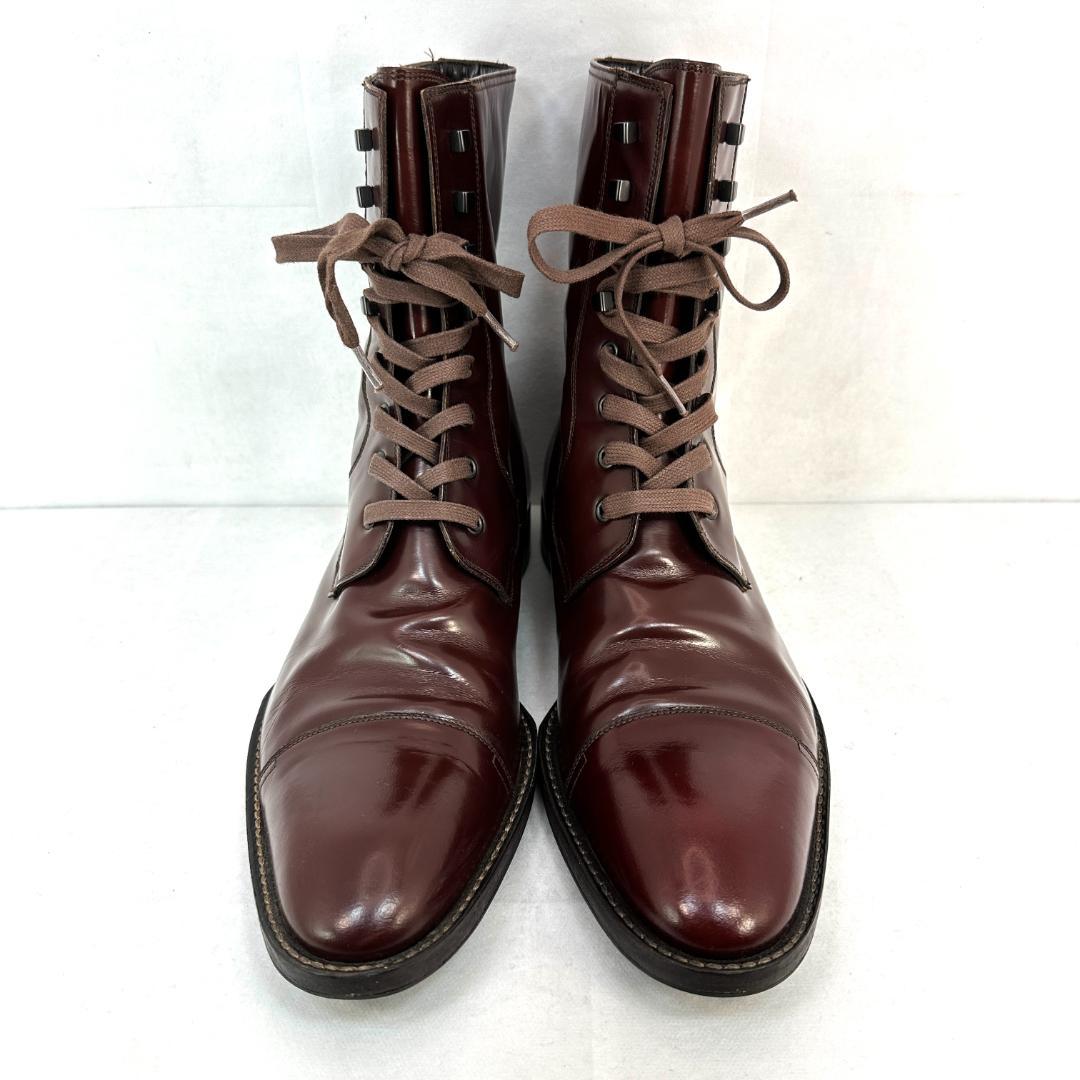 靴 GUCCI LACE UP BOOTS 44E us11 29cm Brown
