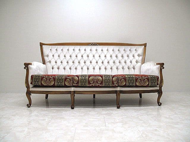 展示品 イタリア製　ロココ様式3人掛けソファ 　アンティーク調