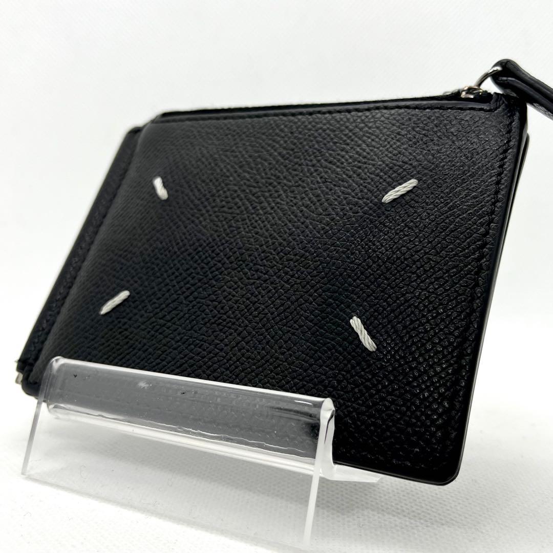 近年/極美品✨メゾンマルジェラ マネークリップ 4ステッチ ブラック レザー