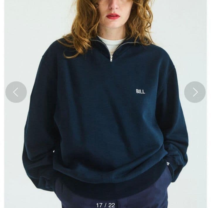【Oblada】UNIFORM HALF ZIP SWEAT
