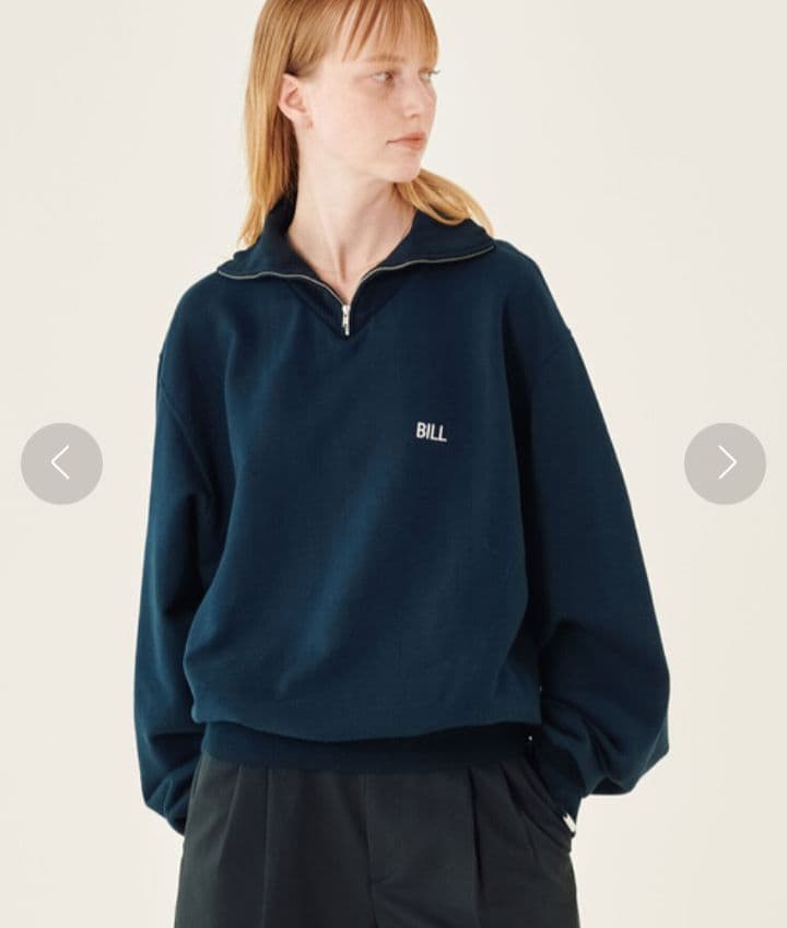 【Oblada】UNIFORM HALF ZIP SWEAT