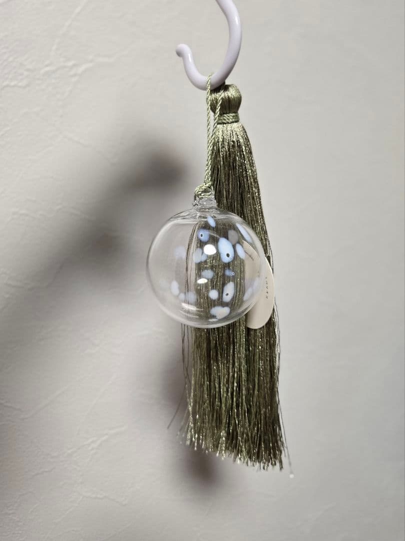 オカベマキコ ガラスのオーナメント ドット模様 飾り 新品 未使用