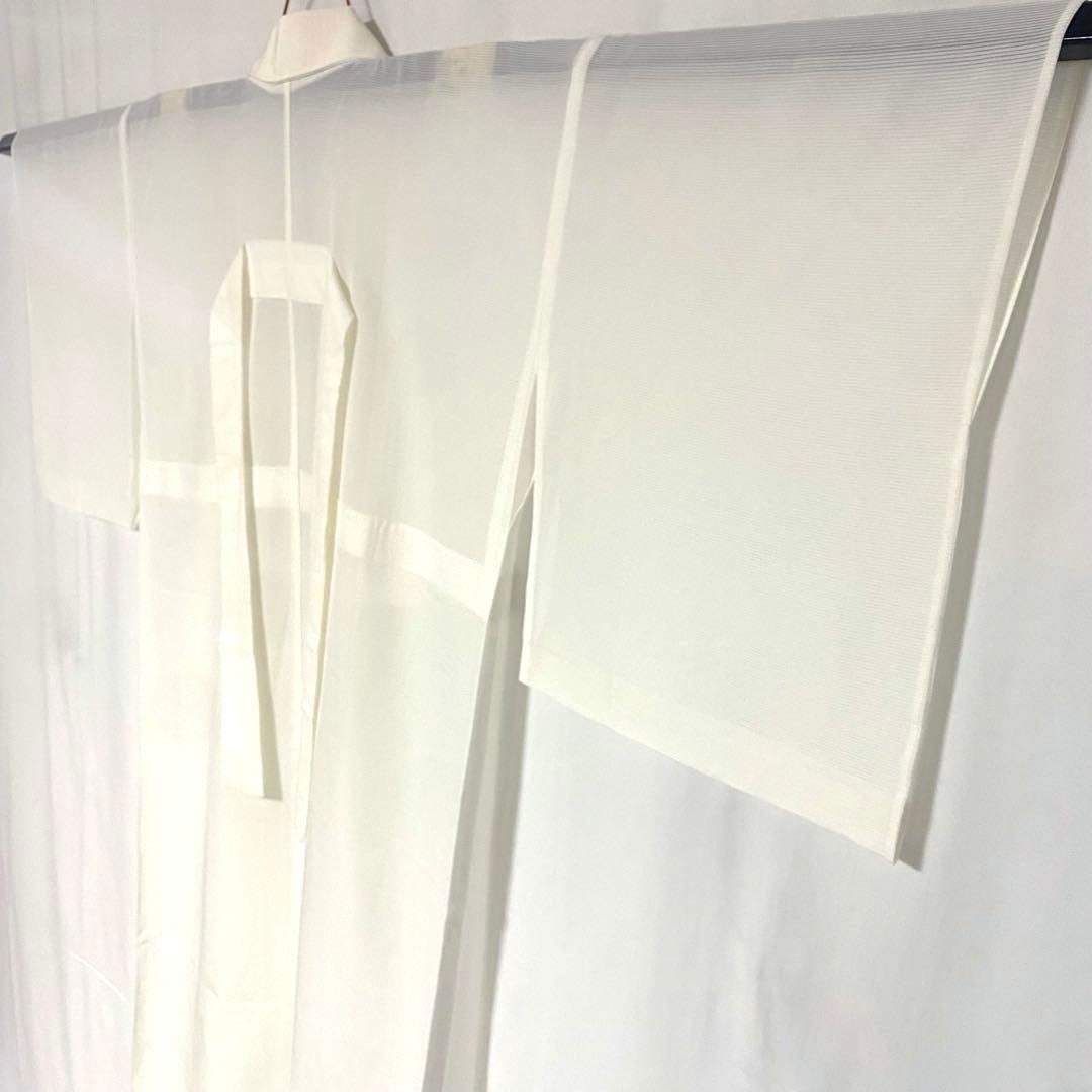 5k1139 長襦袢　正絹　夏物　薄物　絽　三越　白　無地　和装　着物