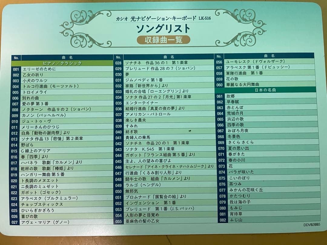 未使用開封品 カシオ CASIO 光ナビゲーション キーボード LK-516