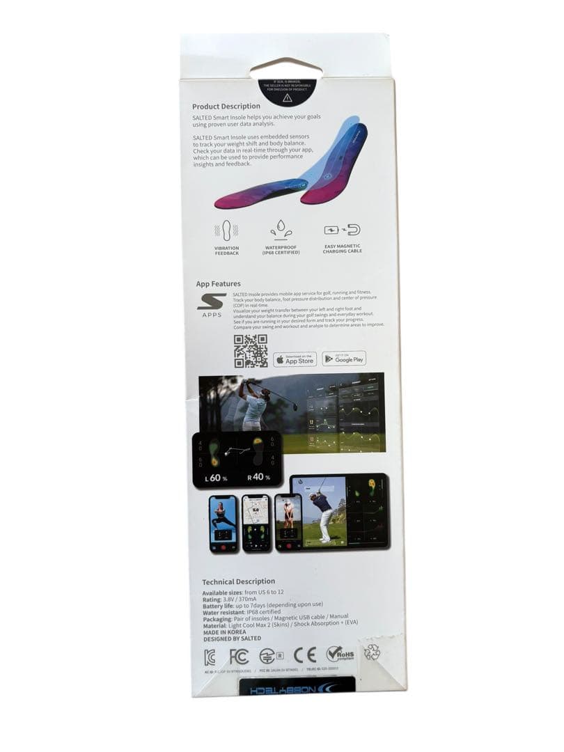 SALTED SMART INSOLE　インソース型足圧計　Ｌサイズ