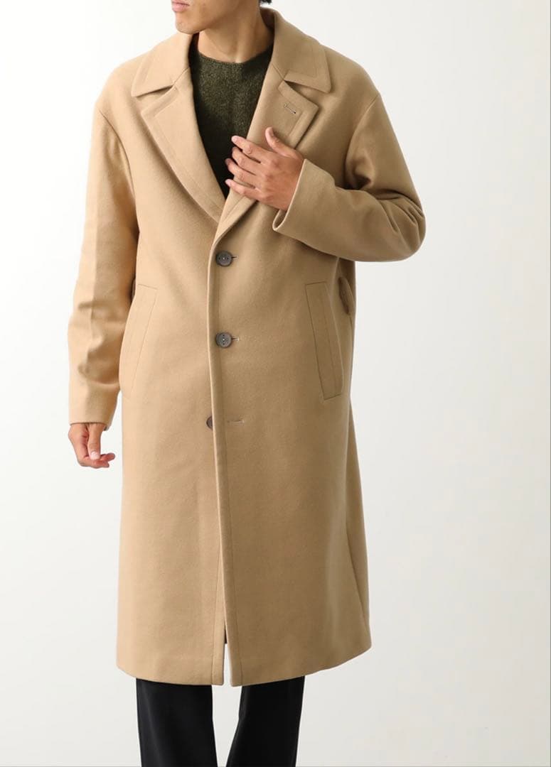 【極美品】hevo イーヴォ ロングコート 46 M キャメル オーバーサイズ